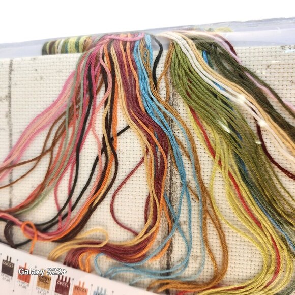 Dimensions Rustic Bloom Counted Cross Stitch Kit Antler Decor 12x12 inch - Picture 5 of 11